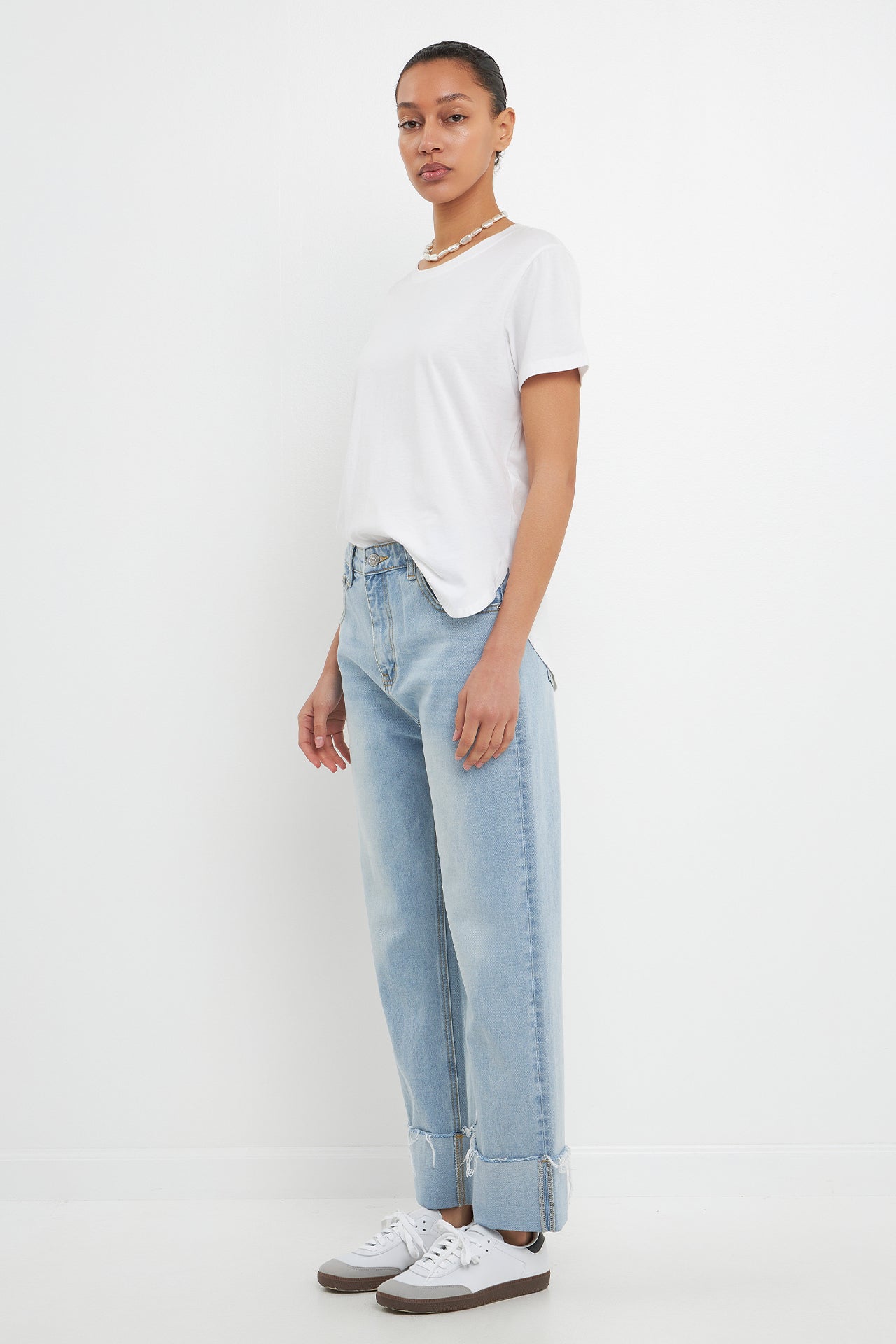 GREY LAB - Classic Round Neck T-shirt With Round Hem - T-SHIRTS available at Objectrare