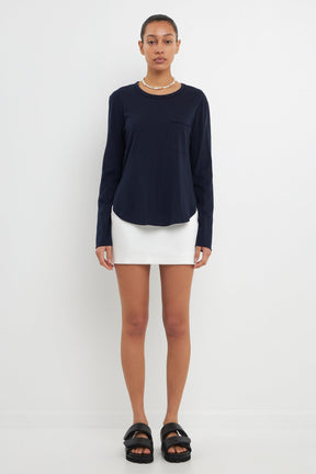 GREY LAB - Classic Round Neck Long Sleeve - T-SHIRTS available at Objectrare