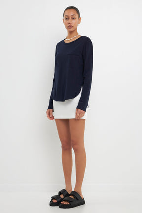 GREY LAB - Classic Round Neck Long Sleeve - T-SHIRTS available at Objectrare