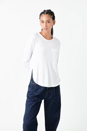 GREY LAB - Classic Round Neck Long Sleeve - T-SHIRTS available at Objectrare