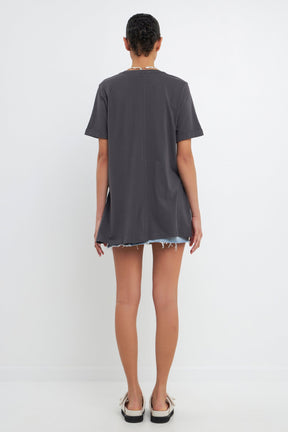 GREY LAB - Classic Round Neck T-shirt With Round Neck - T-SHIRTS available at Objectrare