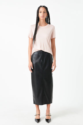 GREY LAB - Classic Round Neck T-shirt With Round Neck - T-SHIRTS available at Objectrare