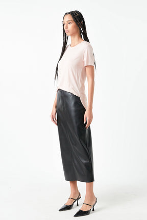 GREY LAB - Classic Round Neck T-shirt With Round Neck - T-SHIRTS available at Objectrare