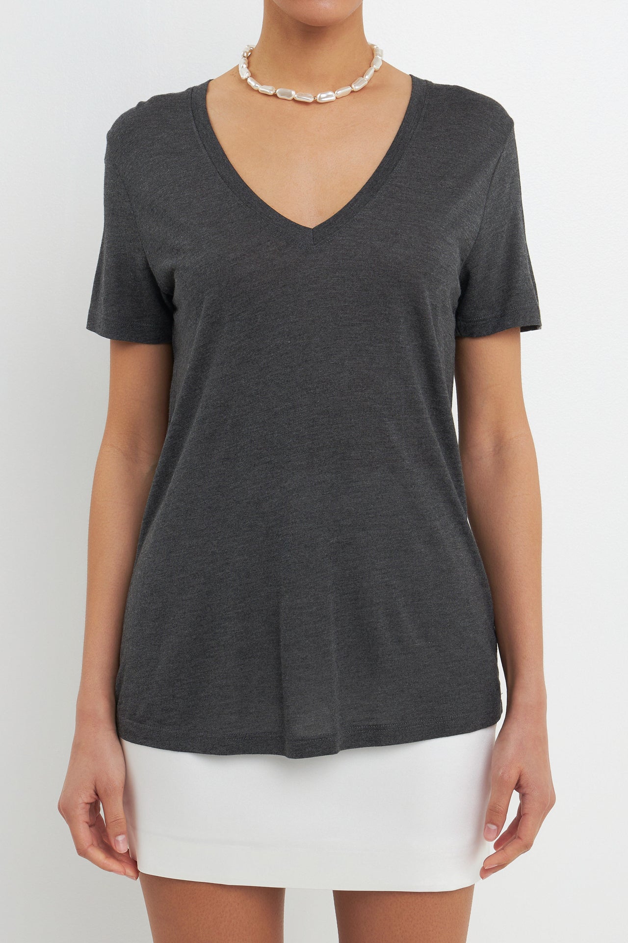 GREY LAB - Grey Lab - Classic V Neck Tee - TOPS available at Objectrare