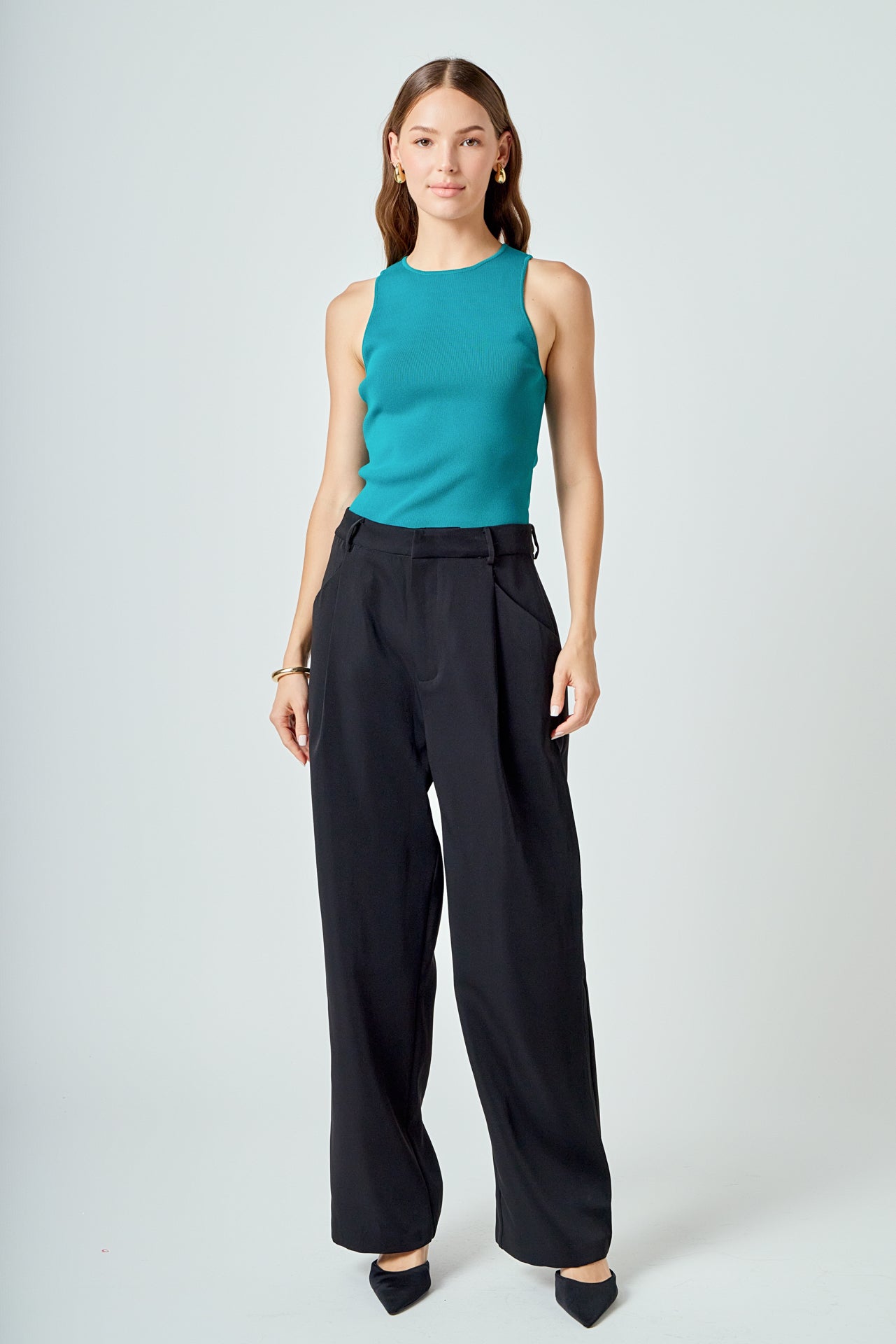 ENDLESS ROSE - Racerback Knit Tank - CAMI TOPS & TANK available at Objectrare