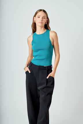 ENDLESS ROSE - Racerback Knit Tank - CAMI TOPS & TANK available at Objectrare