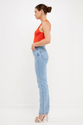 ENDLESS ROSE - Racerback Knit Tank - CAMI TOPS & TANK available at Objectrare