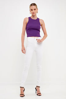 ENDLESS ROSE - Racerback Knit Tank - CAMI TOPS & TANK available at Objectrare