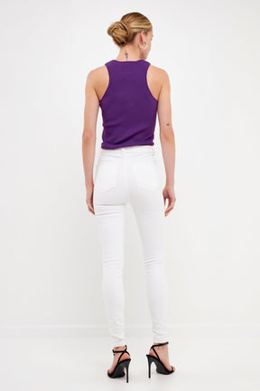 ENDLESS ROSE - Racerback Knit Tank - CAMI TOPS & TANK available at Objectrare