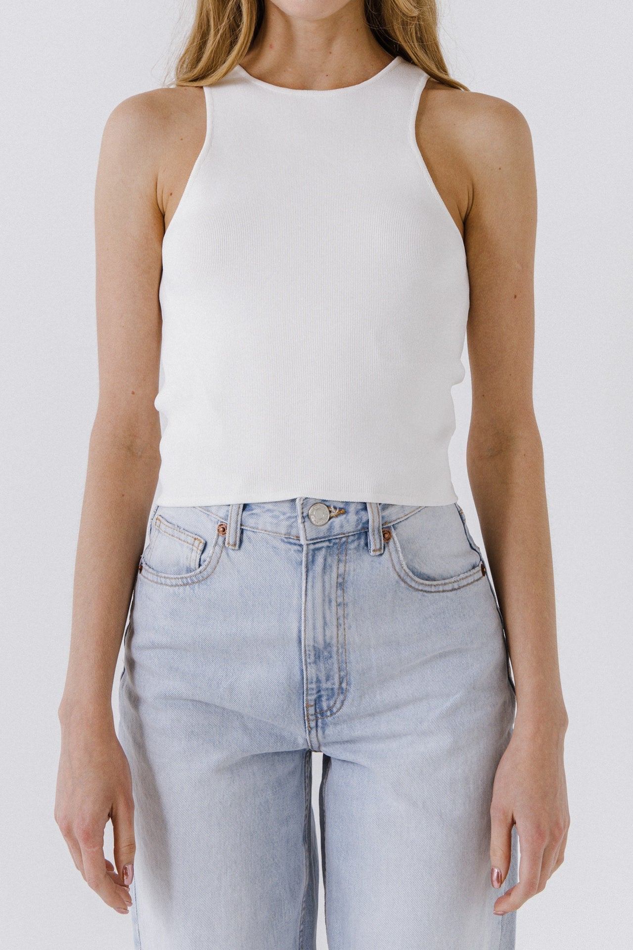 ENDLESS ROSE - Racerback Knit Tank - CAMI TOPS & TANK available at Objectrare
