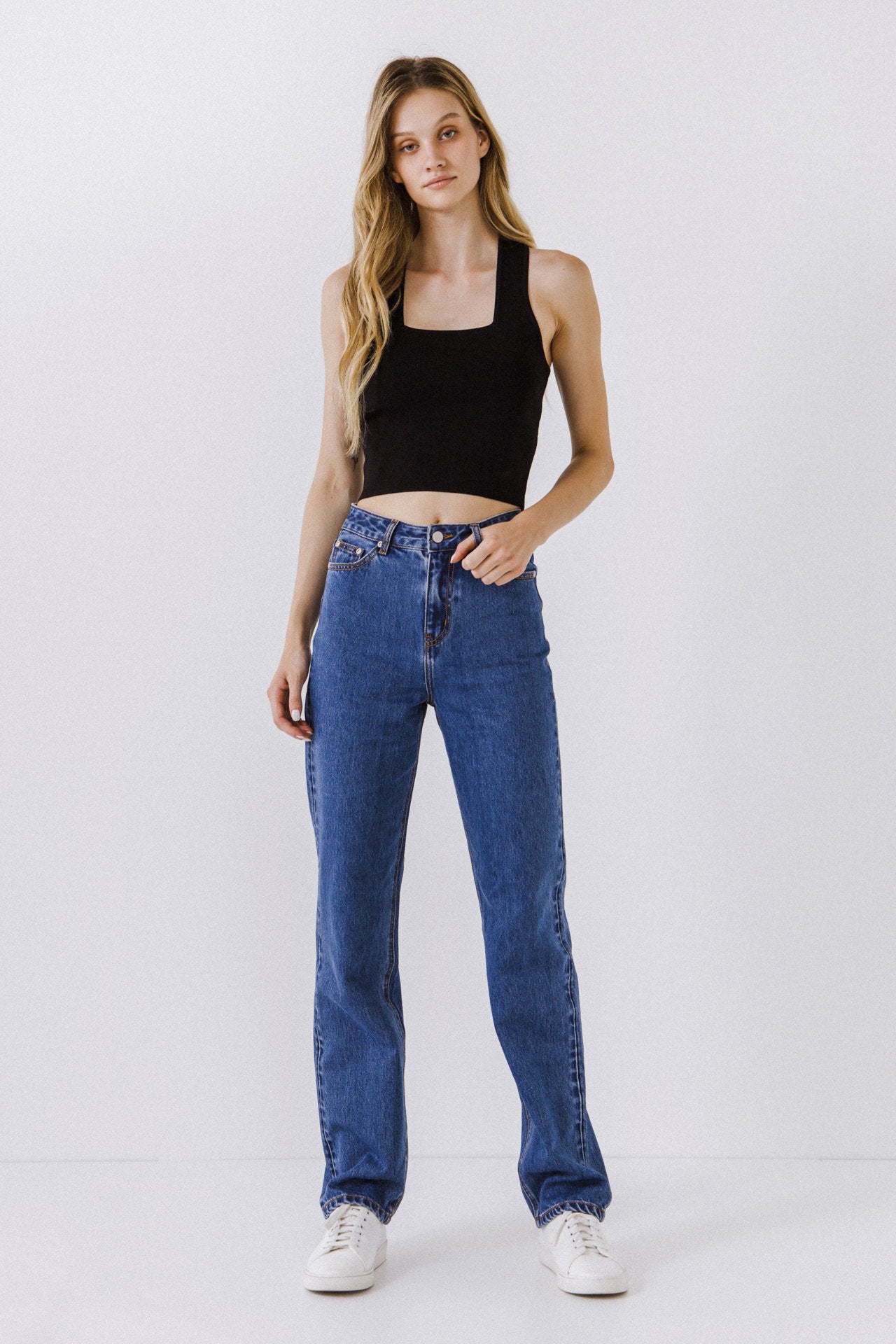 Cross Back Knit Top