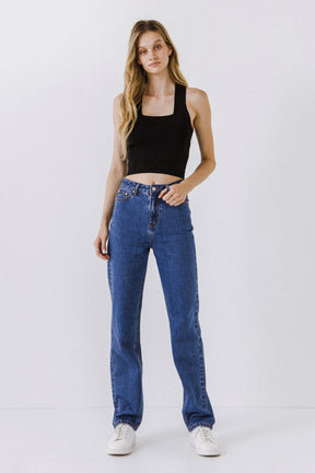 Cross Back Knit Top