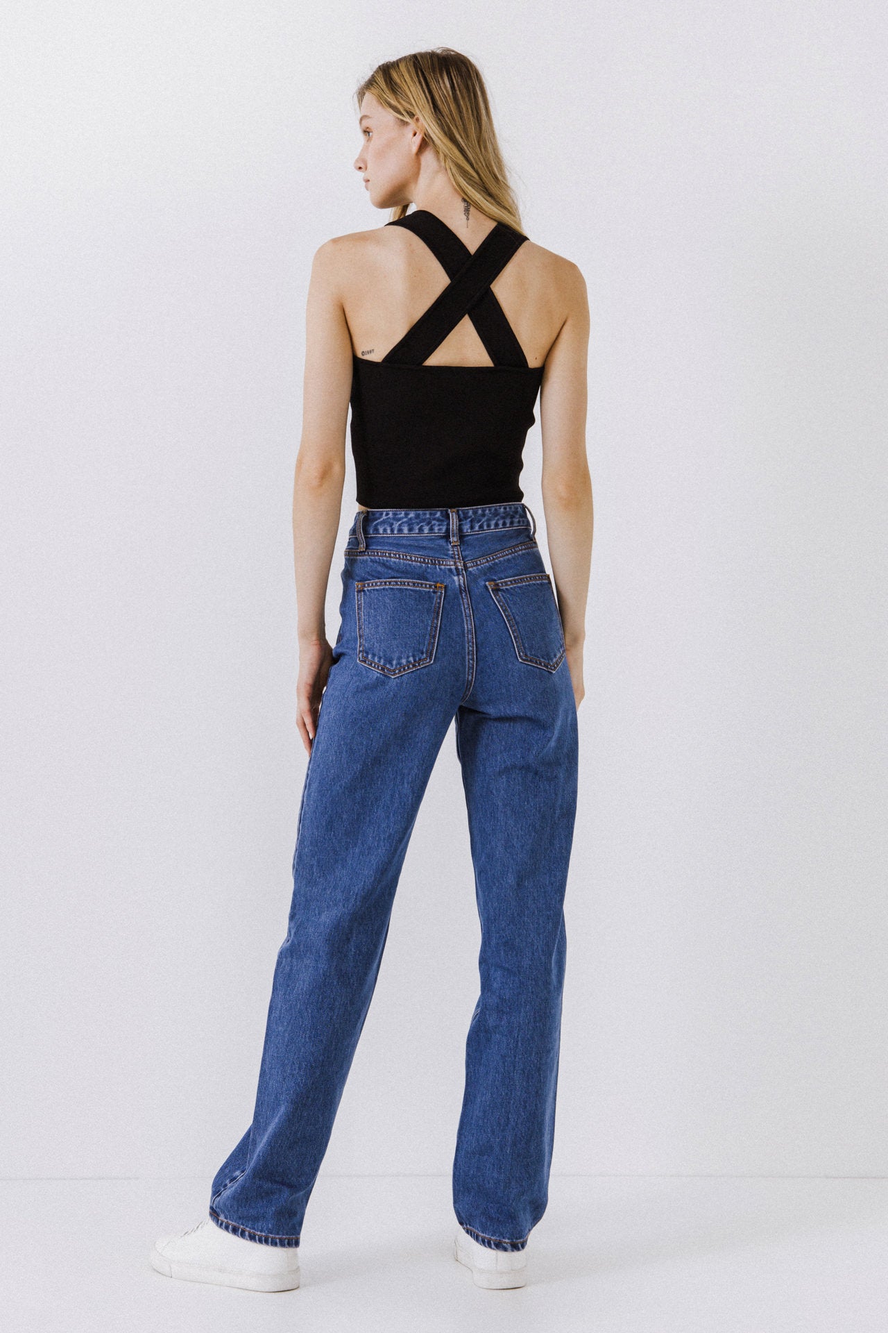 Cross Back Knit Top