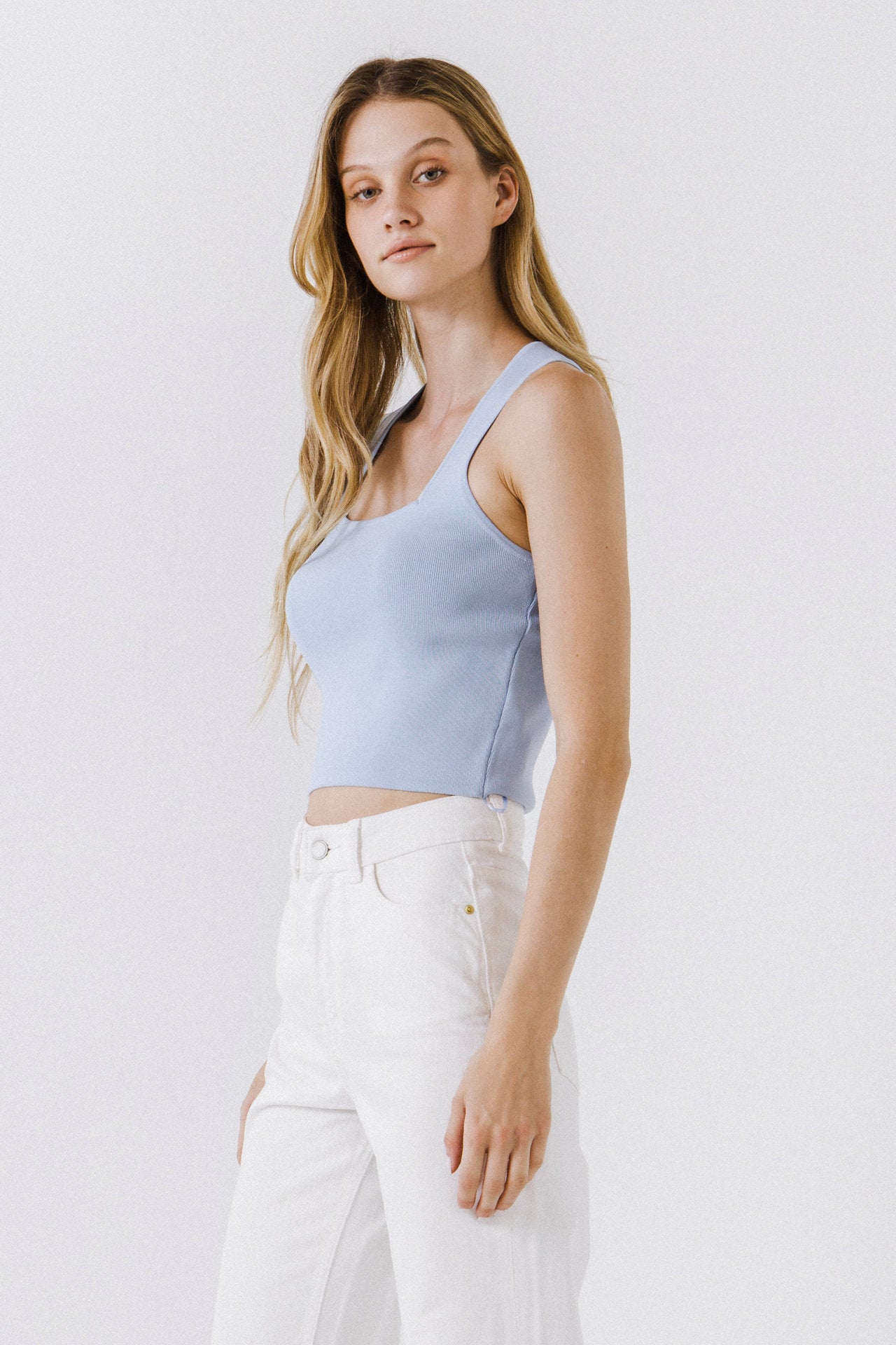 Cross Back Knit Top