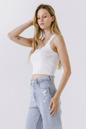 Cross Back Knit Top
