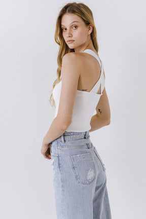 Cross Back Knit Top