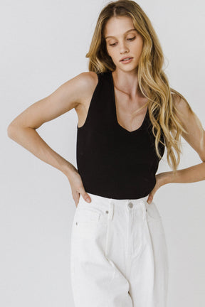 ENDLESS ROSE - Sleeveless V-neck Top - CAMI TOPS & TANK available at Objectrare