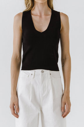 ENDLESS ROSE - Sleeveless V-neck Top - CAMI TOPS & TANK available at Objectrare