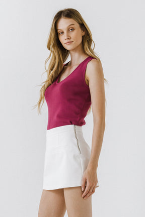 ENDLESS ROSE - Sleeveless V-neck Top - CAMI TOPS & TANK available at Objectrare