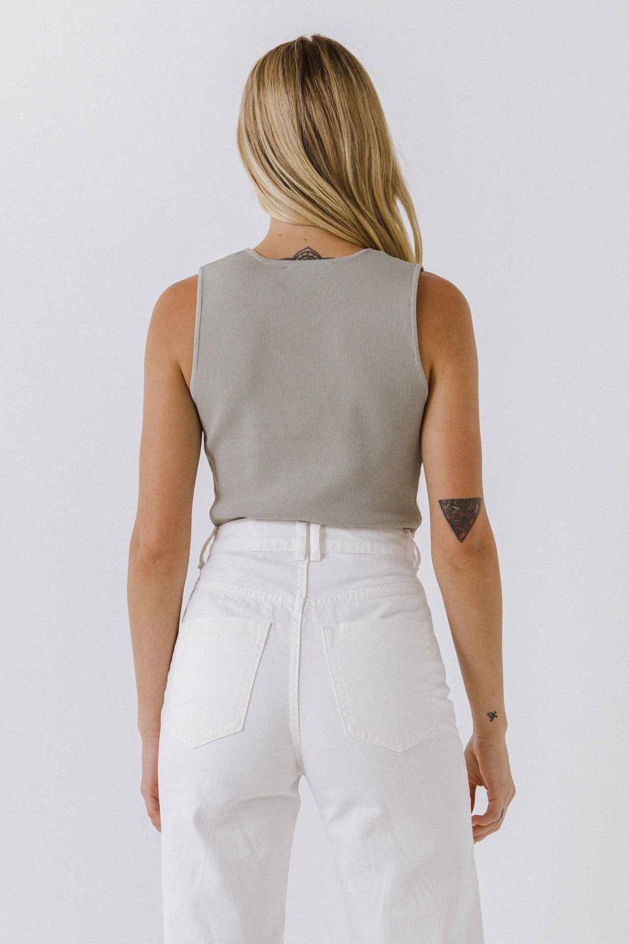 ENDLESS ROSE - Sleeveless V-neck Top - CAMI TOPS & TANK available at Objectrare