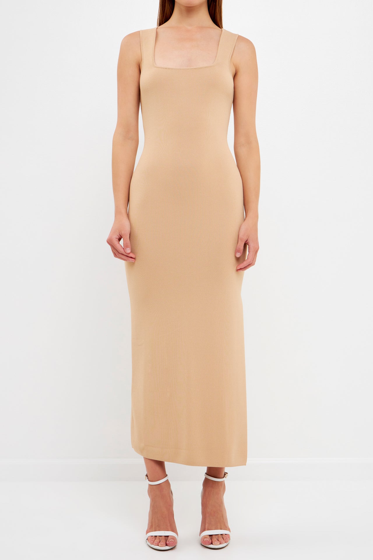 ENDLESS ROSE - Square Neck Maxi Dress - DRESSES available at Objectrare