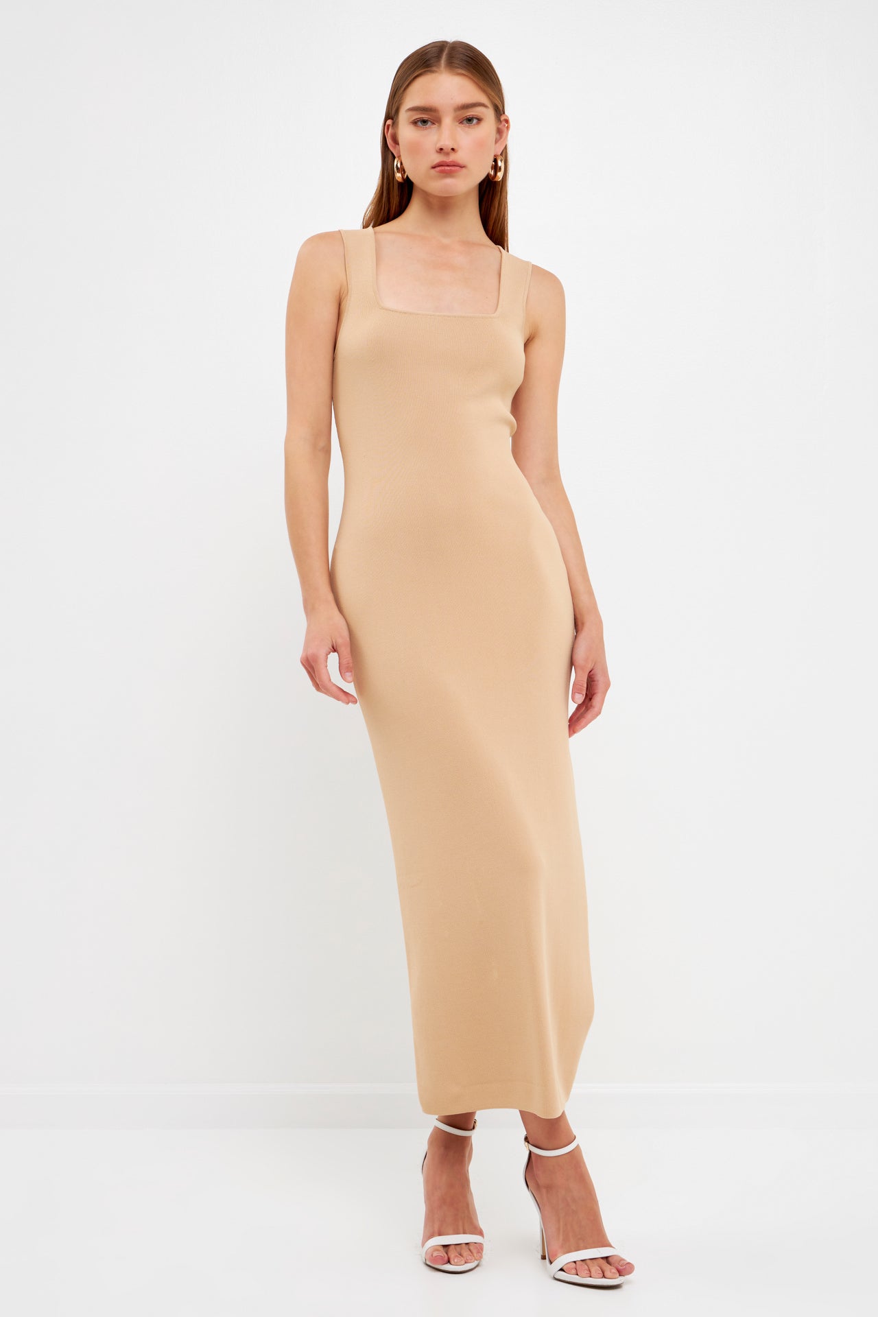 ENDLESS ROSE - Square Neck Maxi Dress - DRESSES available at Objectrare