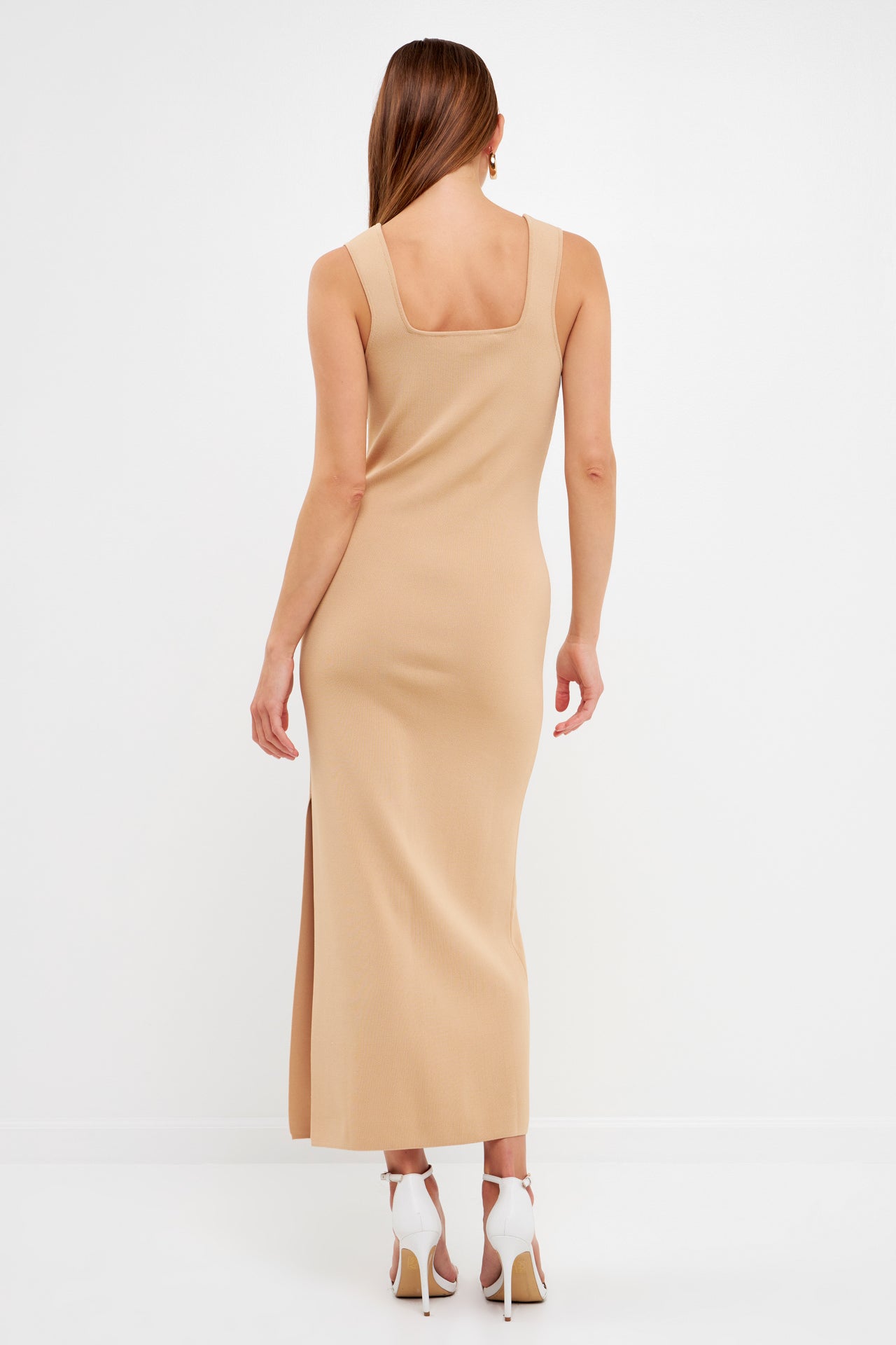 ENDLESS ROSE - Square Neck Maxi Dress - DRESSES available at Objectrare