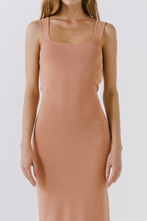 ENDLESS ROSE - Square Neck Maxi Dress - DRESSES available at Objectrare