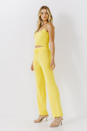 ENDLESS ROSE - Knit Cami Crop Top - TOPS available at Objectrare