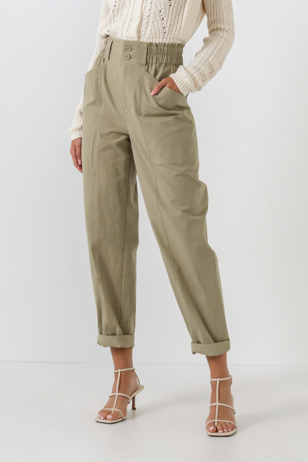 ENGLISH FACTORY - Paper Bag Trousers with Side Pockets - PANTS available at Objectrare