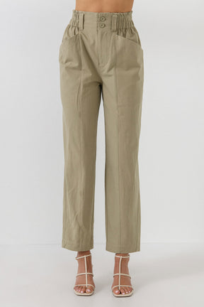 ENGLISH FACTORY - Paper Bag Trousers with Side Pockets - PANTS available at Objectrare