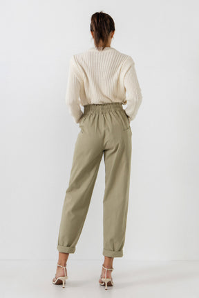 ENGLISH FACTORY - Paper Bag Trousers with Side Pockets - PANTS available at Objectrare