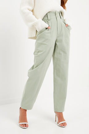 ENGLISH FACTORY - Paper Bag Trousers with Side Pockets - PANTS available at Objectrare