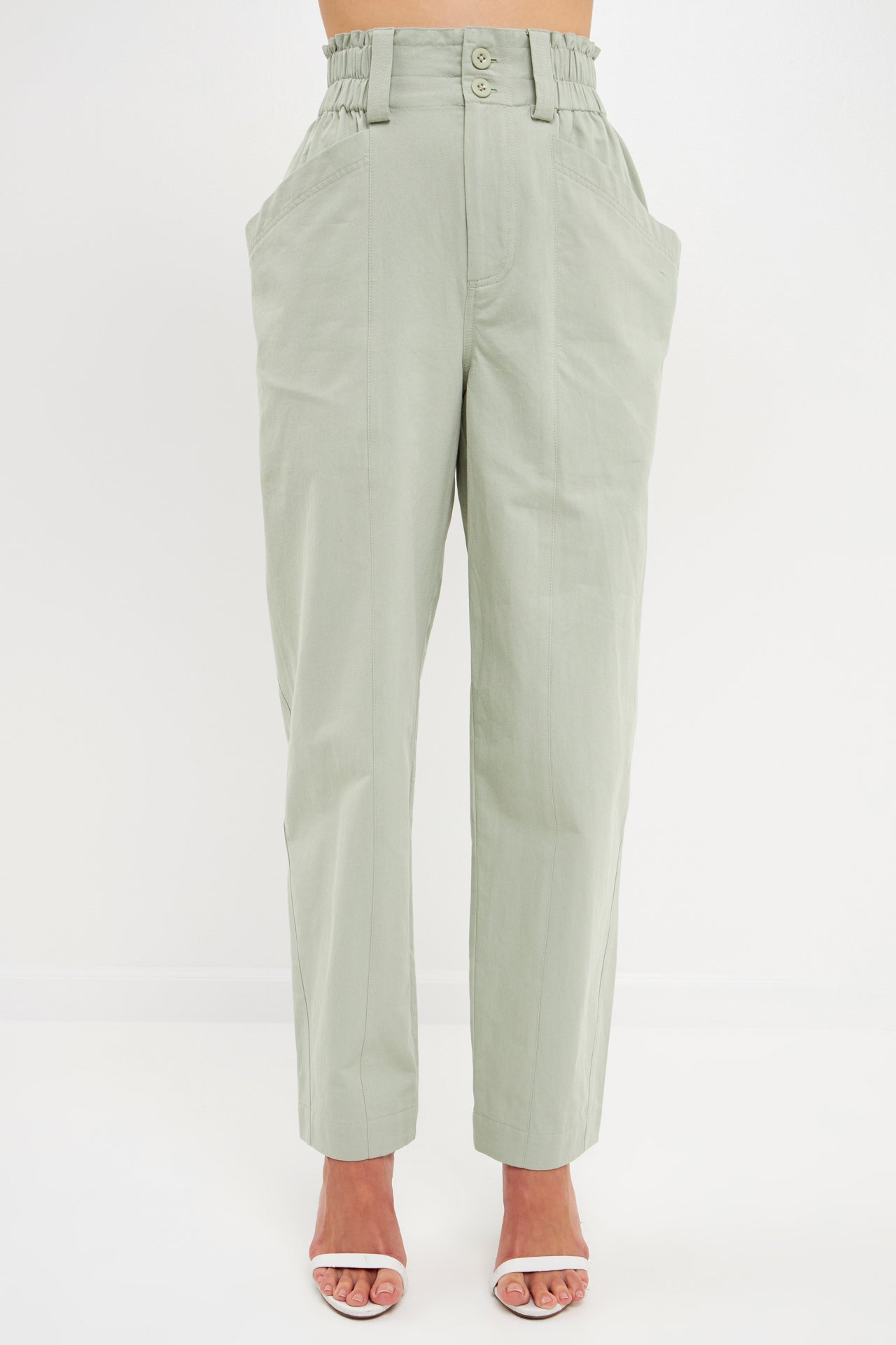 ENGLISH FACTORY - Paper Bag Trousers with Side Pockets - PANTS available at Objectrare