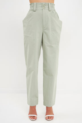 ENGLISH FACTORY - Paper Bag Trousers with Side Pockets - PANTS available at Objectrare