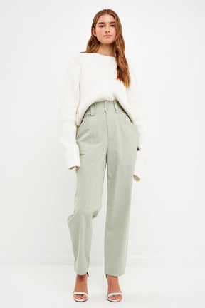 ENGLISH FACTORY - Paper Bag Trousers with Side Pockets - PANTS available at Objectrare