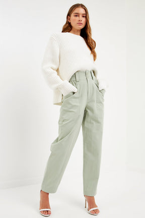 ENGLISH FACTORY - Paper Bag Trousers with Side Pockets - PANTS available at Objectrare