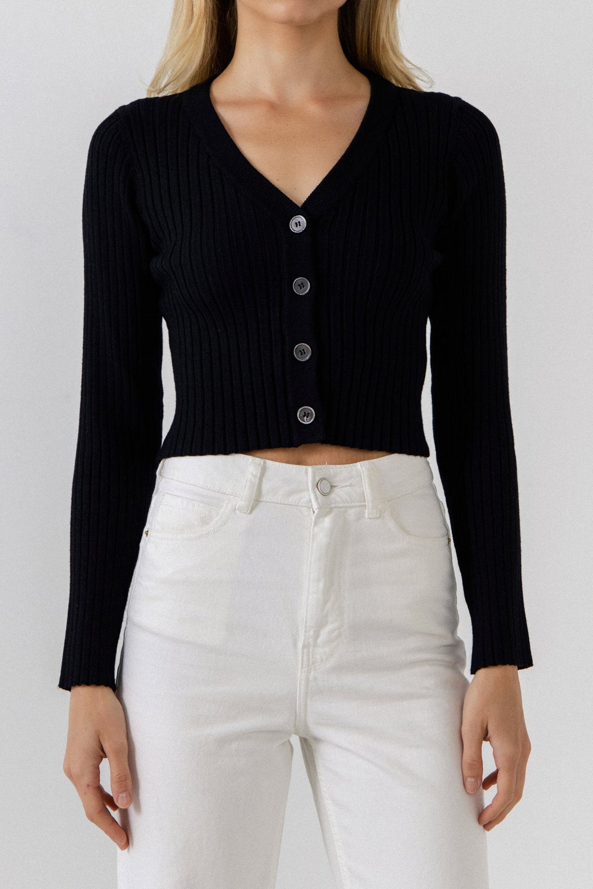 ENDLESS ROSE - Knit Cropped Lounge Cardigan - SWEATERS & KNITS available at Objectrare