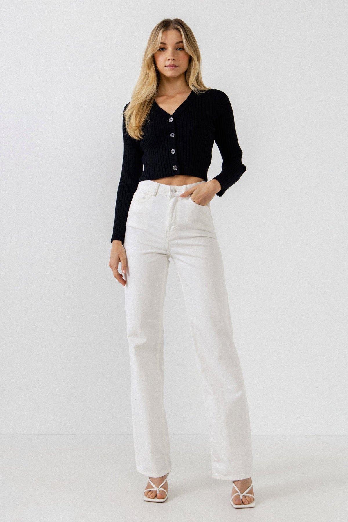 ENDLESS ROSE - Knit Cropped Lounge Cardigan - SWEATERS & KNITS available at Objectrare