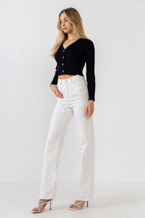 ENDLESS ROSE - Knit Cropped Lounge Cardigan - SWEATERS & KNITS available at Objectrare