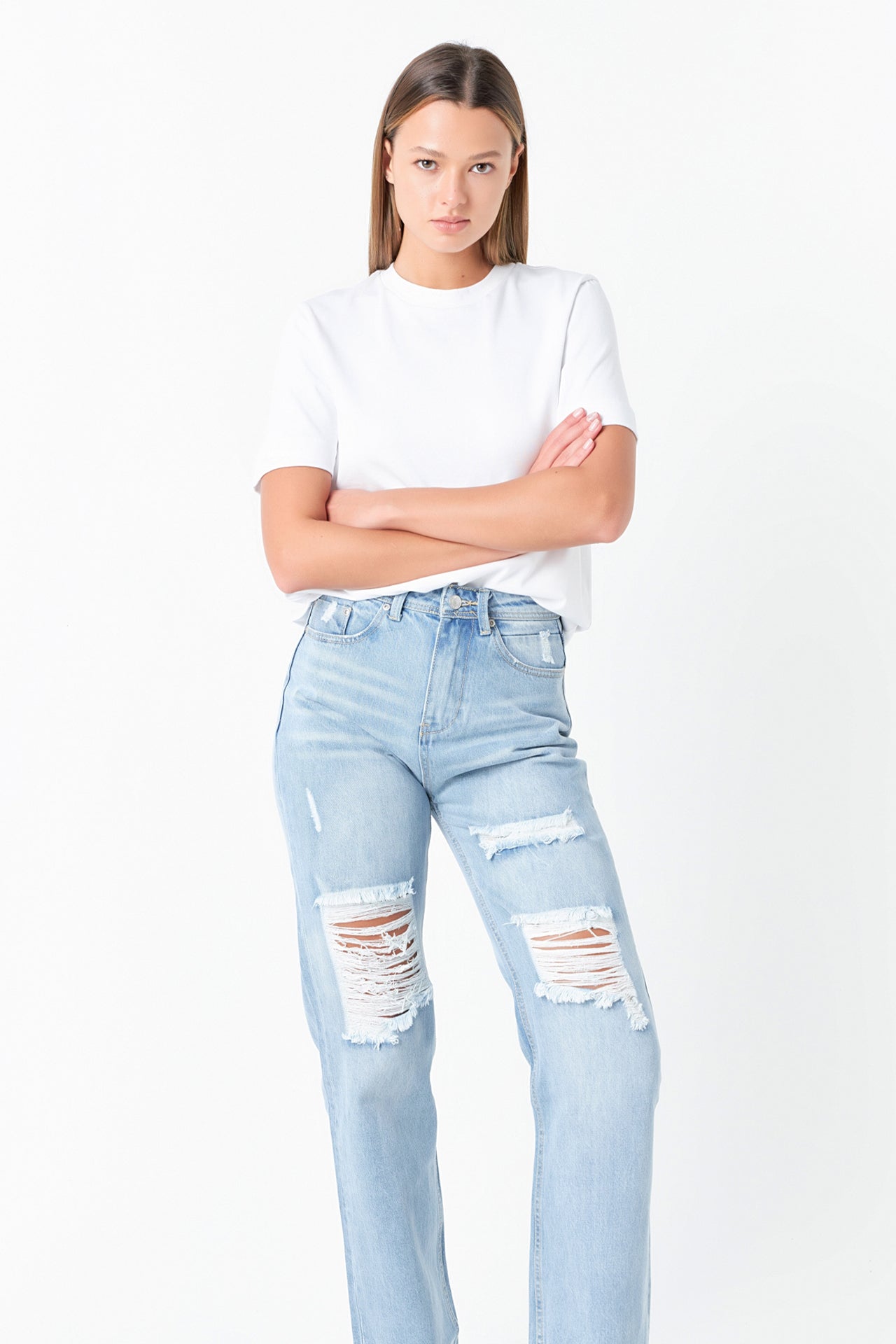 GREY LAB - Grey Lab - Destroyed Ripped Jeans - JEANS available at Objectrare