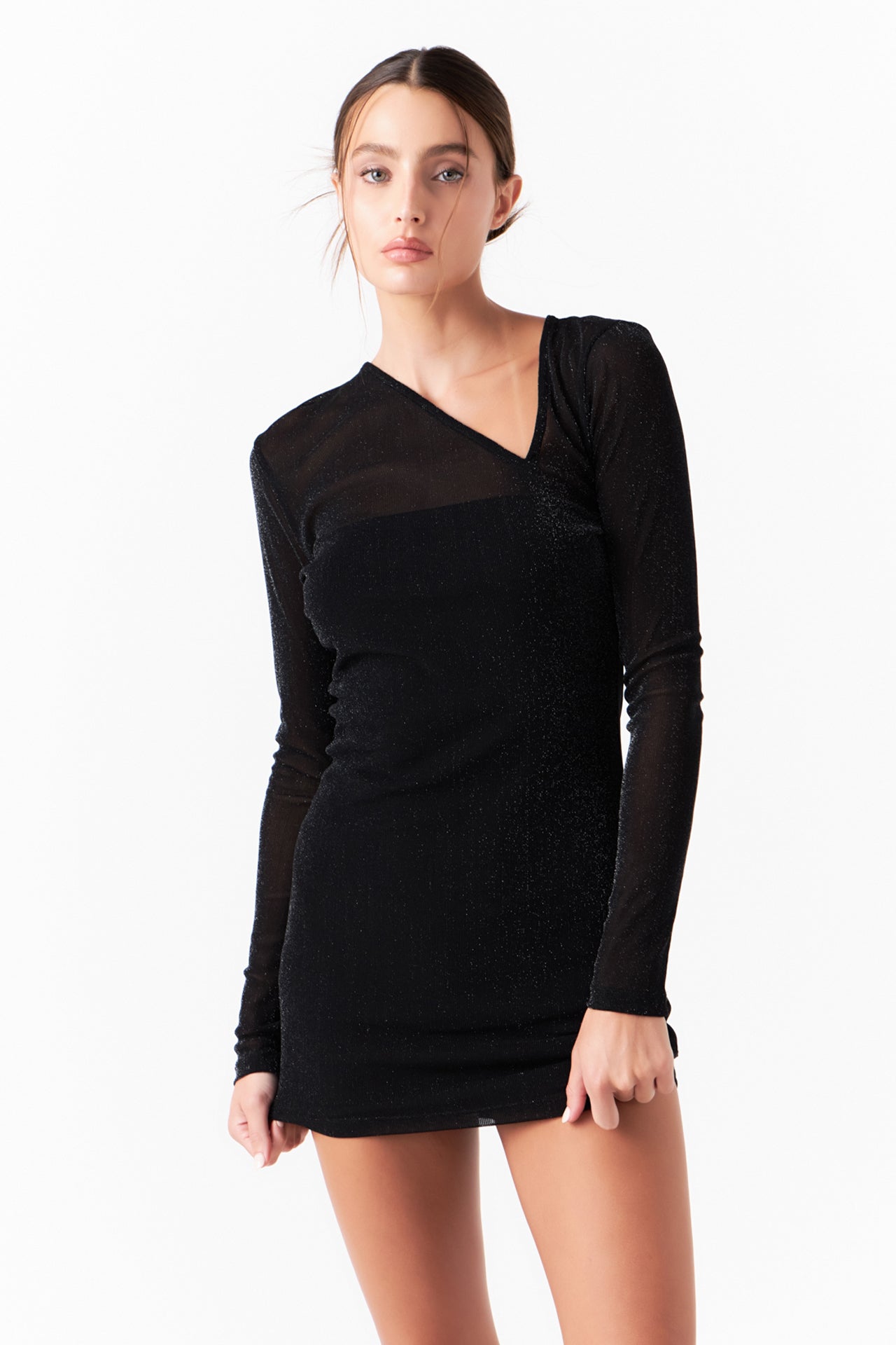 GREY LAB - Sparkly Mini Dress with Cut out Detail - DRESSES available at Objectrare