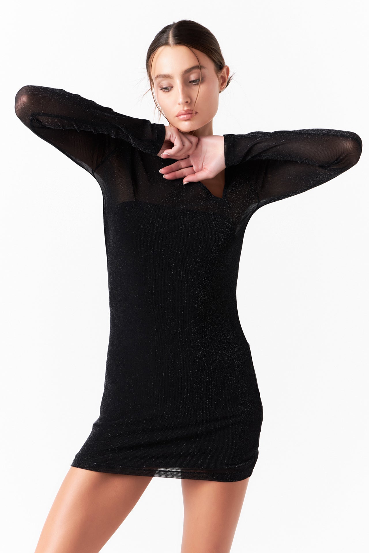 GREY LAB - Sparkly Mini Dress with Cut out Detail - DRESSES available at Objectrare