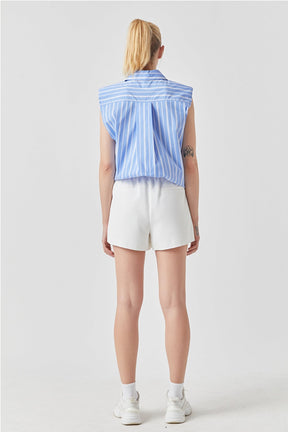 GREY LAB - Elastic Waist Shorts - SHORTS available at Objectrare