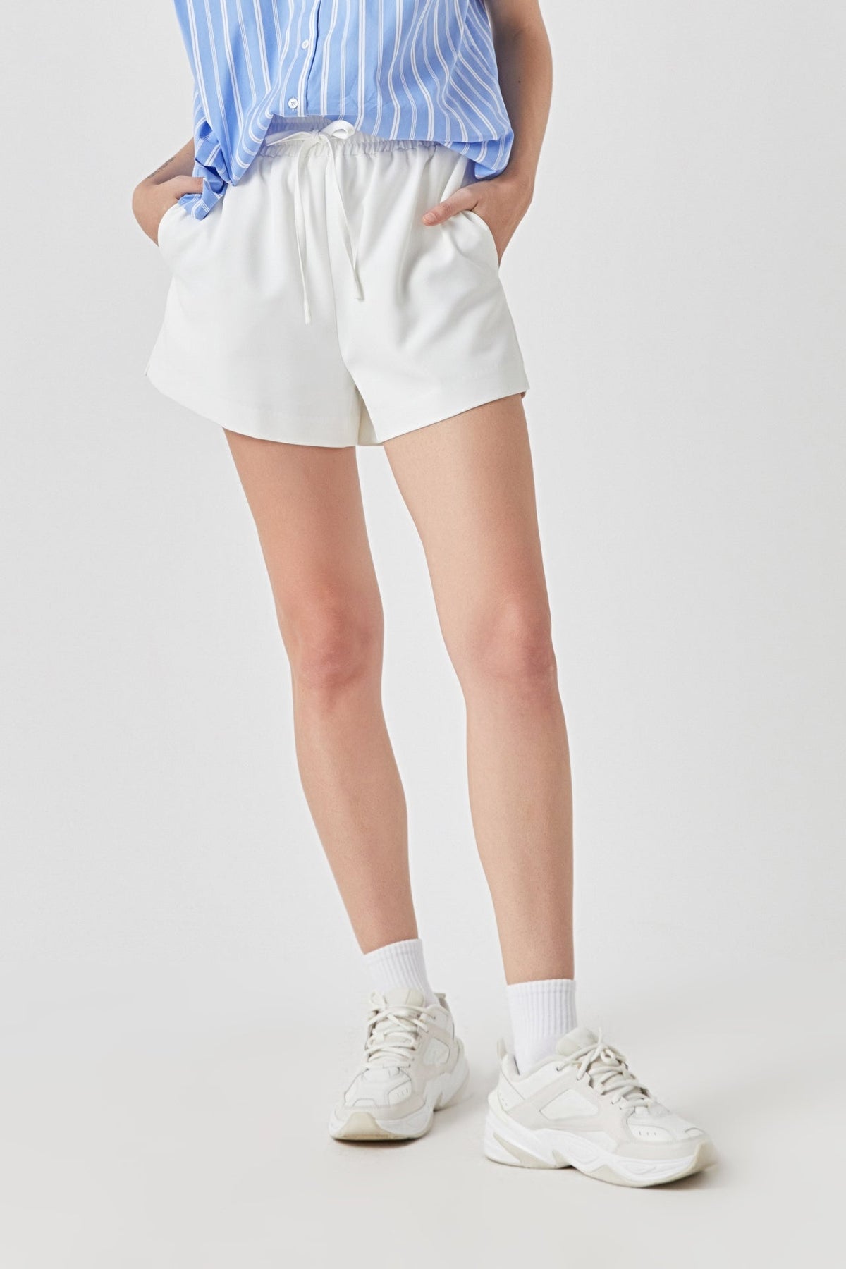 GREY LAB - Elastic Waist Shorts - SHORTS available at Objectrare