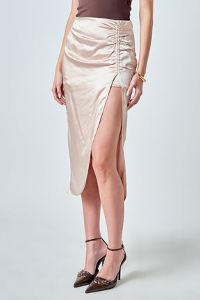 ENDLESS ROSE - Front Slit Midi Skirt - SKIRTS available at Objectrare