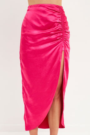 Front Slit Midi Skirt