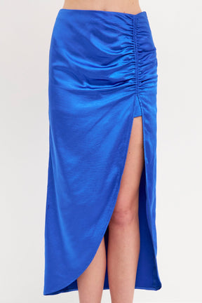 Front Slit Midi Skirt