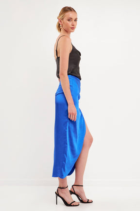 ENDLESS ROSE - Front Slit Midi Skirt - SKIRTS available at Objectrare