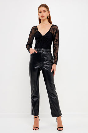 ENDLESS ROSE - Super Cheeky Floral Lace Bodysuit - TOPS available at Objectrare